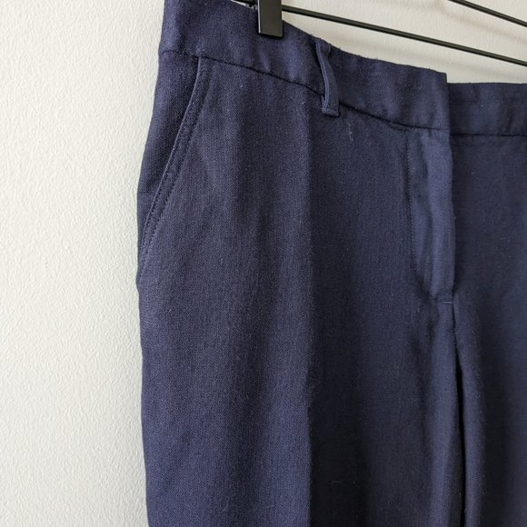 Tory Burch Navy Wool Ankle Length Dress Pants - Picture 5 of 9